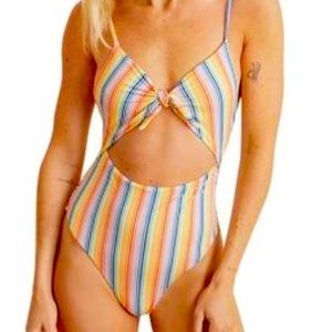 Marine Layer Rainbow Stripe swimsuit - worn once! 🌈